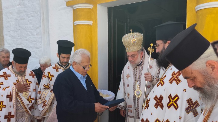 Πανήγυρη Άγιος Ιωάννης Βάτι Ρόδου με κληρικούς και πιστούς