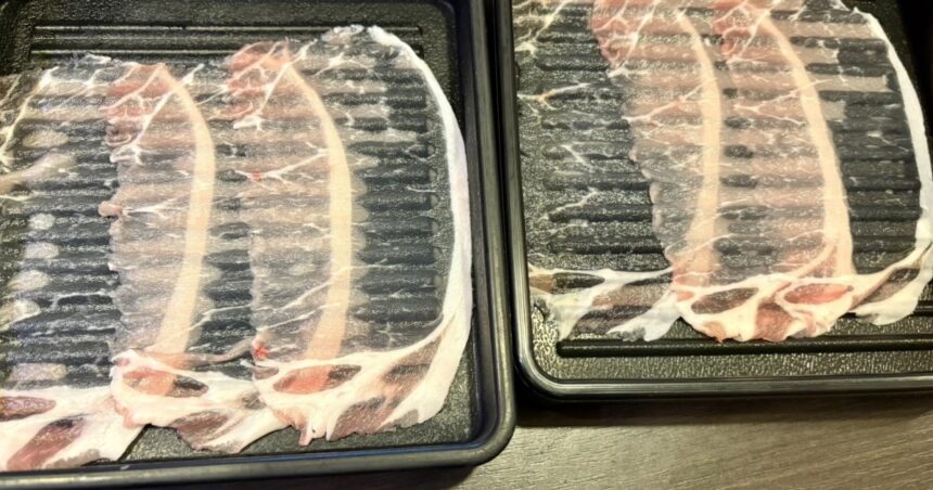 διάφανο χοιρινό stealth pork σερβίρισμα