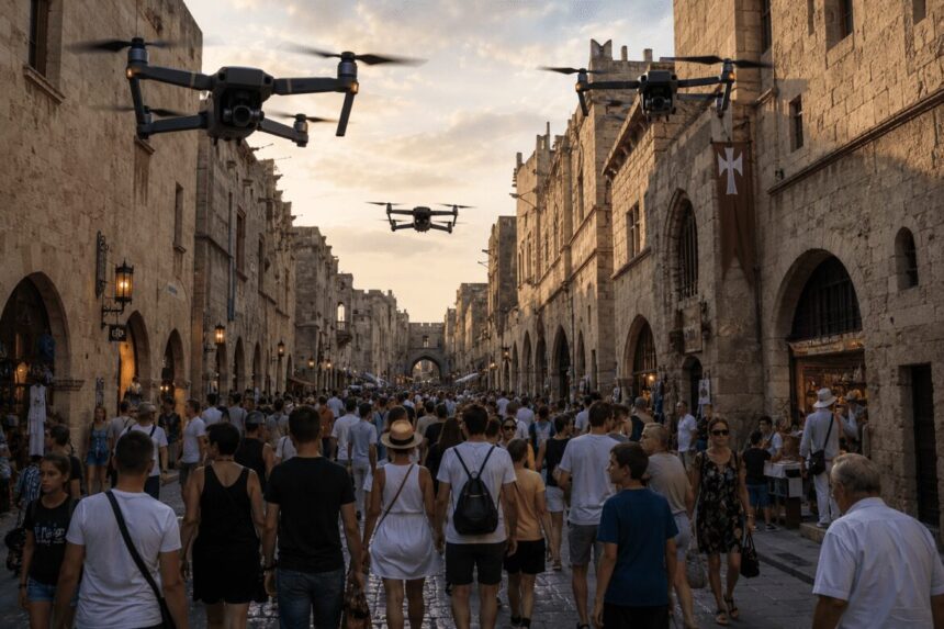 εναέρια επιτήρηση Ρόδου με drones
