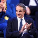 Μητσοτάκης Άαχεν μιλώντας για Ντράγκι